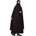 Free size jilbab with nose piece- Black